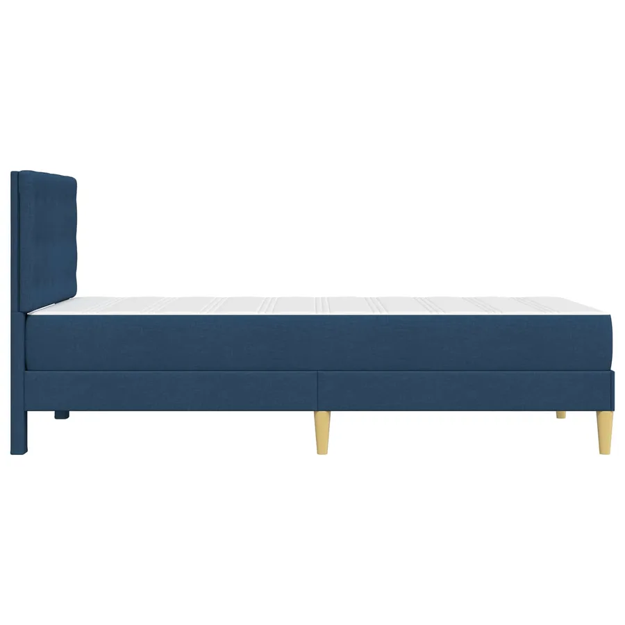 Cadre de lit avec matelas Bleu 80 x 200 cm Tissu - 7