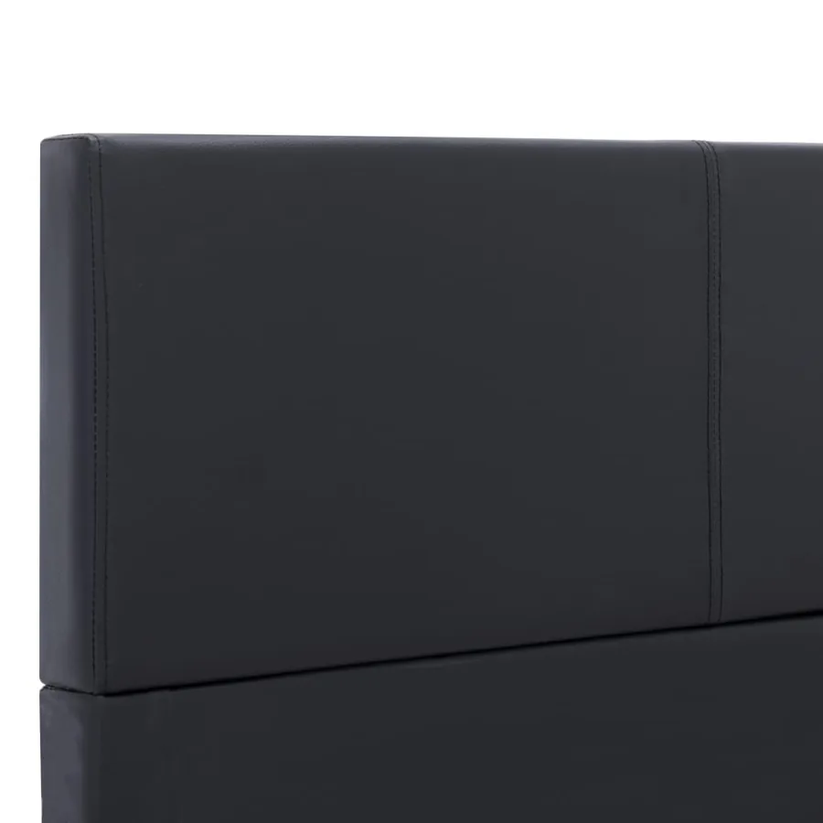 Cadre de lit sans matelas noir similicuir 120x200 cm - 6