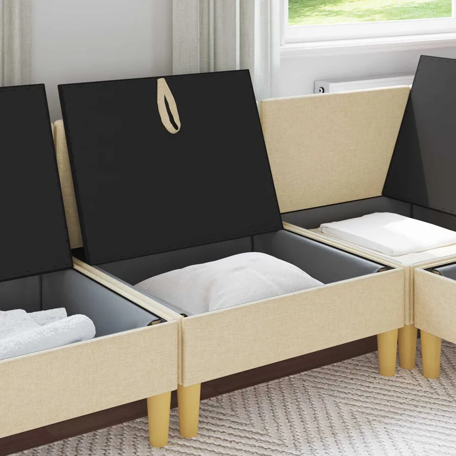Sofa avec rangement Tissu - 3