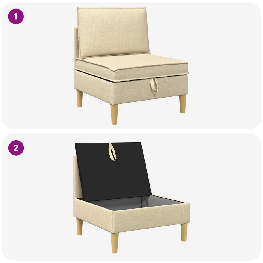 Sofa avec rangement Tissu - 9