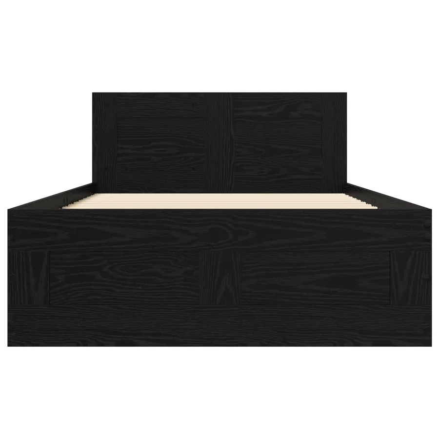 Cadre de lit avec tiroir 2 pc Chêne noir Bois d'ingénierie - 5