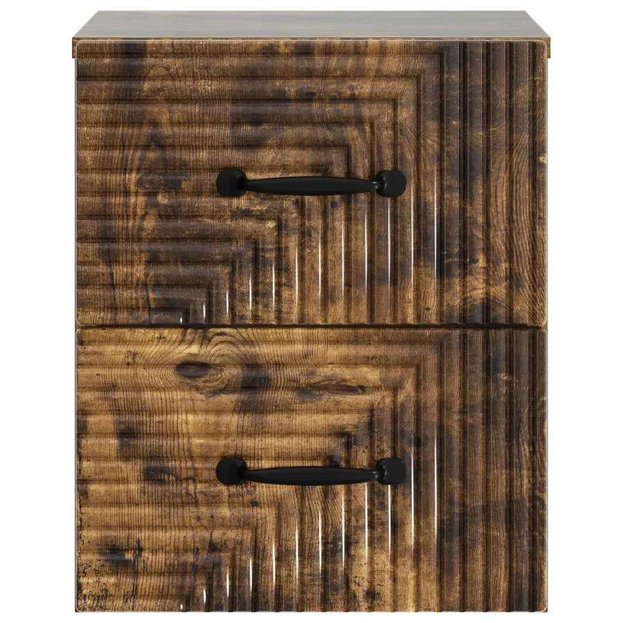 Cabinet de chevet mural Chêne fumé 34,5 x 33 x 40 cm - 5
