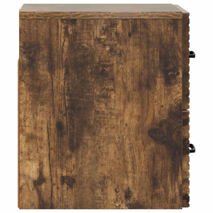 Cabinet de chevet mural Chêne fumé 34,5 x 33 x 40 cm - 6