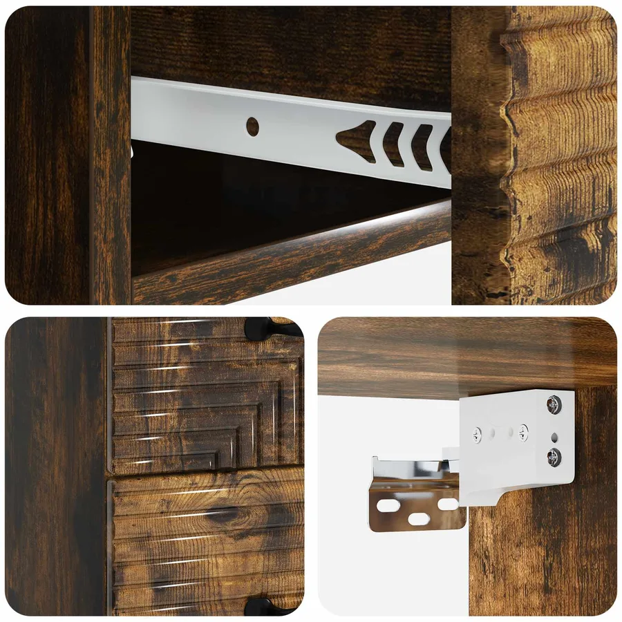 Cabinet de chevet mural Chêne fumé 34,5 x 33 x 40 cm - 8