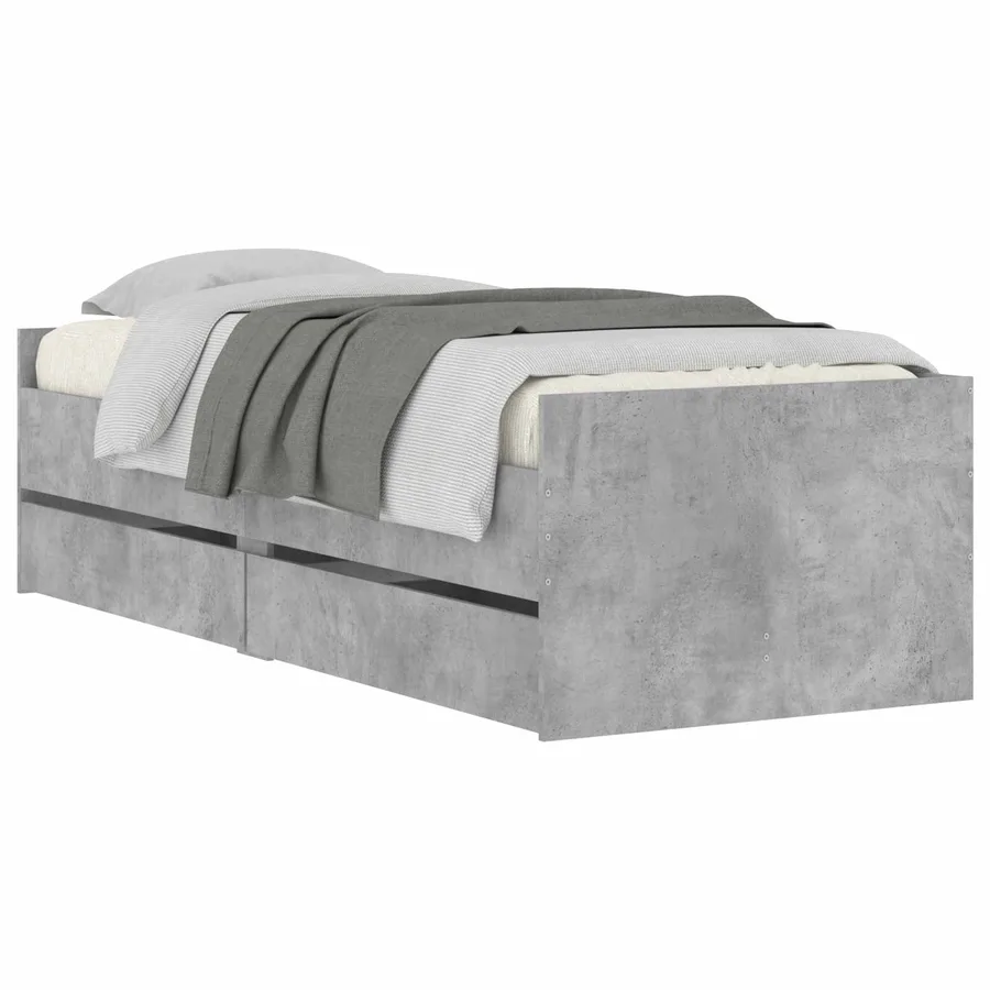 Cadre de lit avec rangement Sonoma gris 80 x 200 cm - 2
