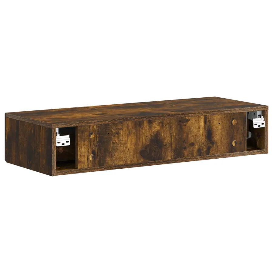 Table d'appoint murale Chêne fumé 87,5 x 34,5 x 17 cm - 7