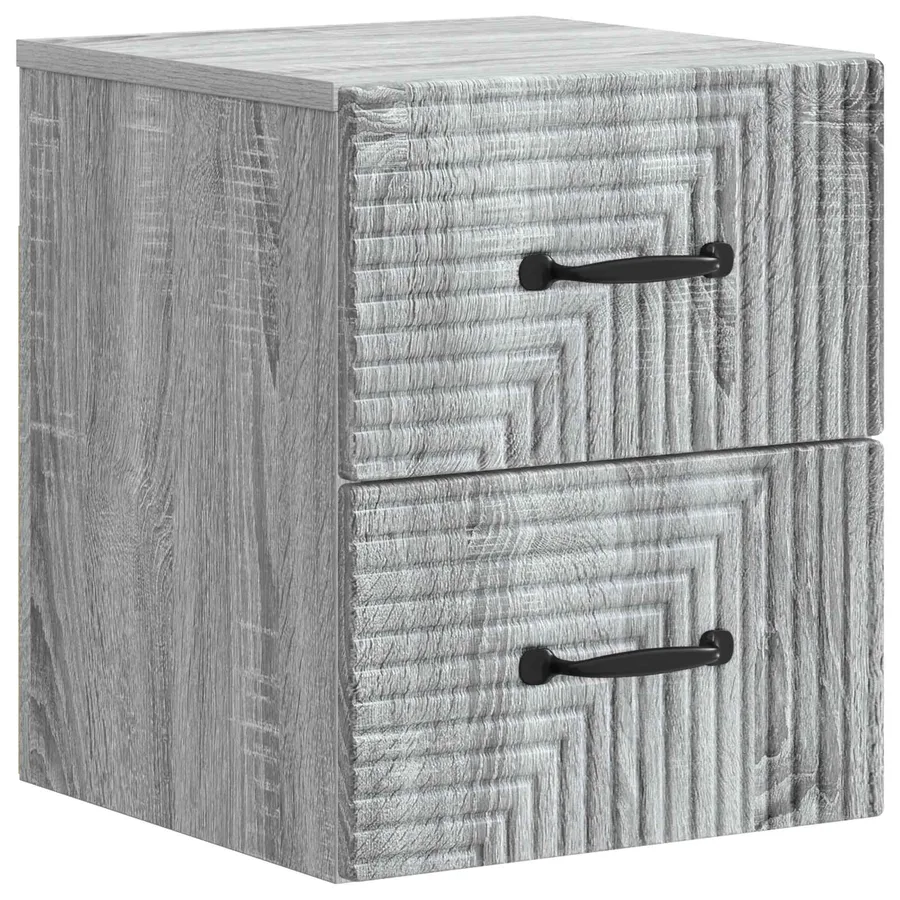 Cabinet de chevet mural Sonoma gris 34,5 x 33 x 40 cm - 2