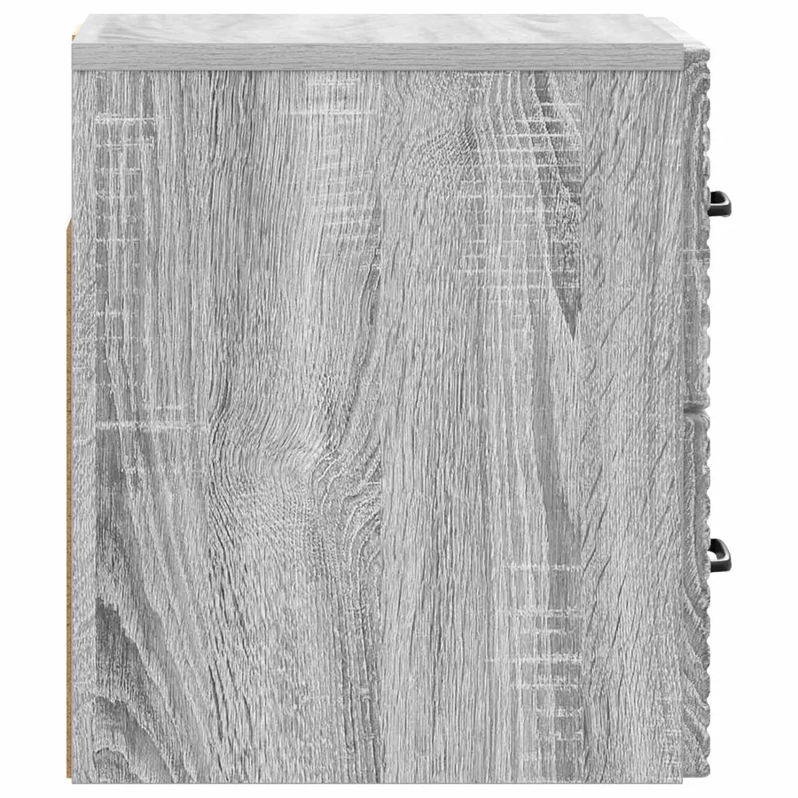 Cabinet de chevet mural Sonoma gris 34,5 x 33 x 40 cm - 6