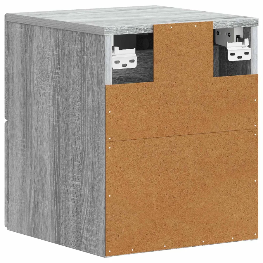 Cabinet de chevet mural Sonoma gris 34,5 x 33 x 40 cm - 7