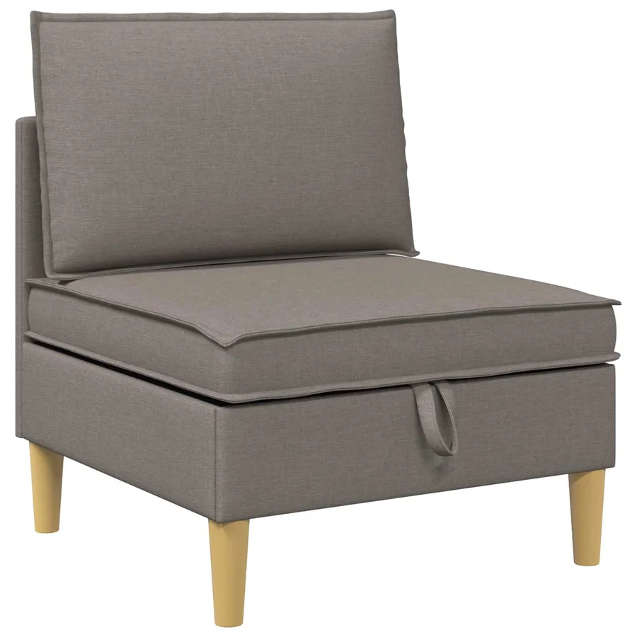Canapé modulaire avec rangement 4 pcs Taupe Tissu - 5