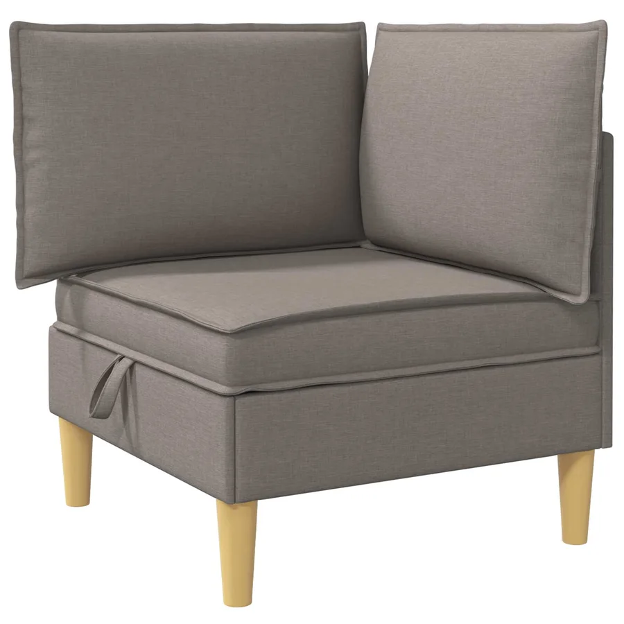 Canapé modulaire avec rangement 4 pcs Taupe Tissu - 6