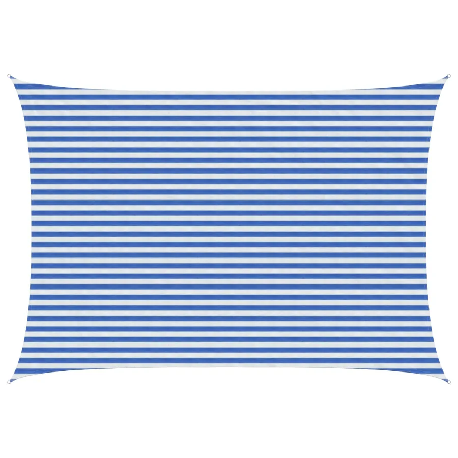Voile d'ombre Bleu et Blanc 3 x 6 m HDPE