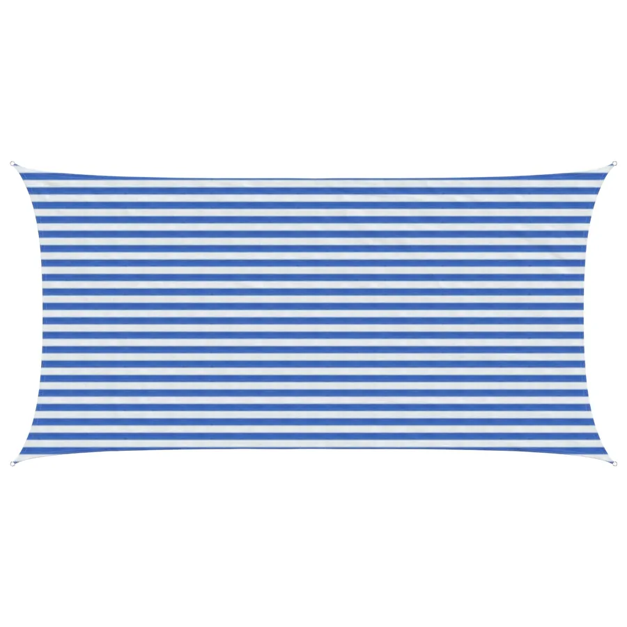 Voile d'ombre Bleu et Blanc 2,5 x 6 m HDPE