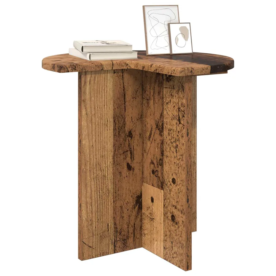 Table d'appoint Bois ancien Ø 39 x 38 cm Bois d'ingénierie - 3