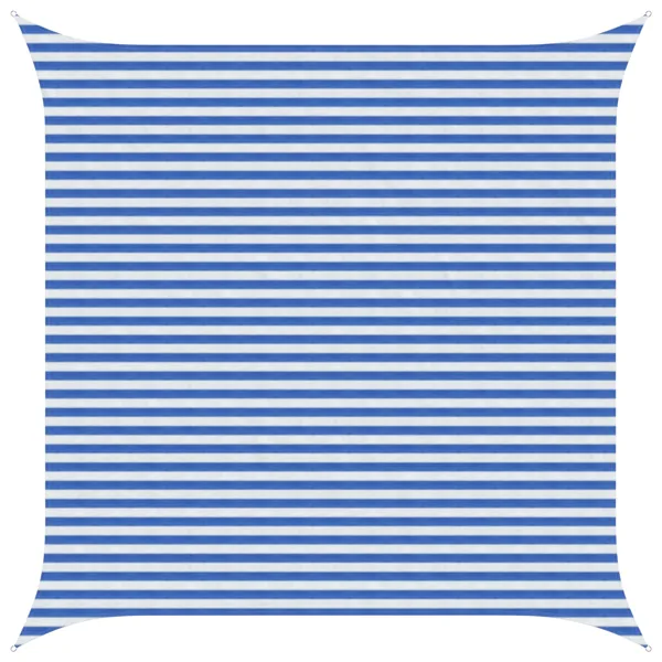 Voile d'ombre Bleu et Blanc 4 x 4 m HDPE