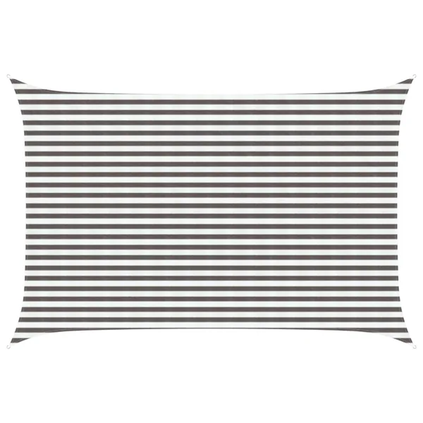 Voile d'ombre Gris clair et blanc 3 x 5 m HDPE