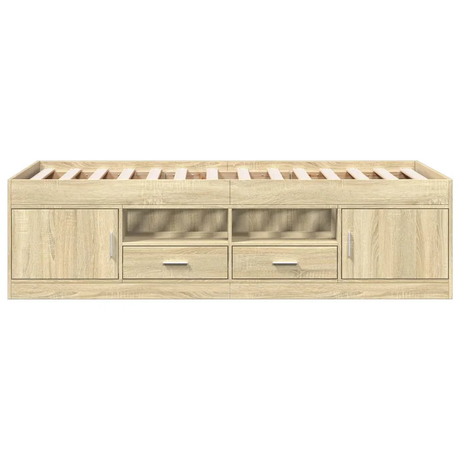 Cadre de lit avec rangement avec porte Chêne Sonoma 80 x 200 cm - 5