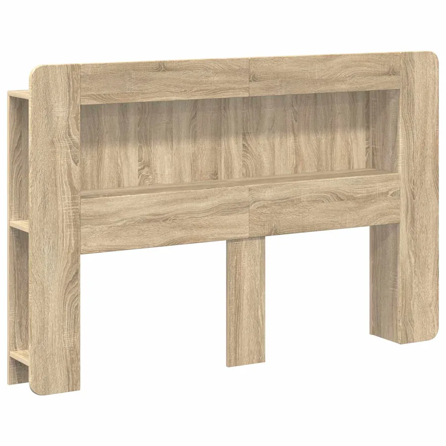 Cabinet de Tête de Lit Chêne Sonoma Bois d’ingénierie - 2