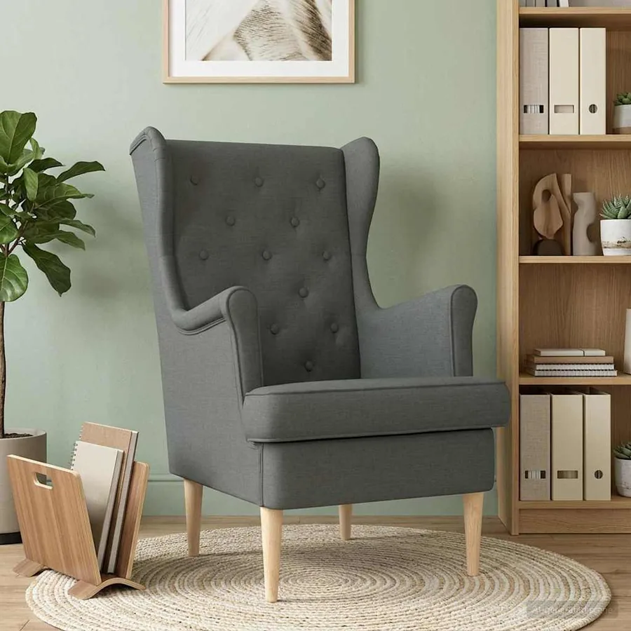 Fauteuil Gris foncé Tissu