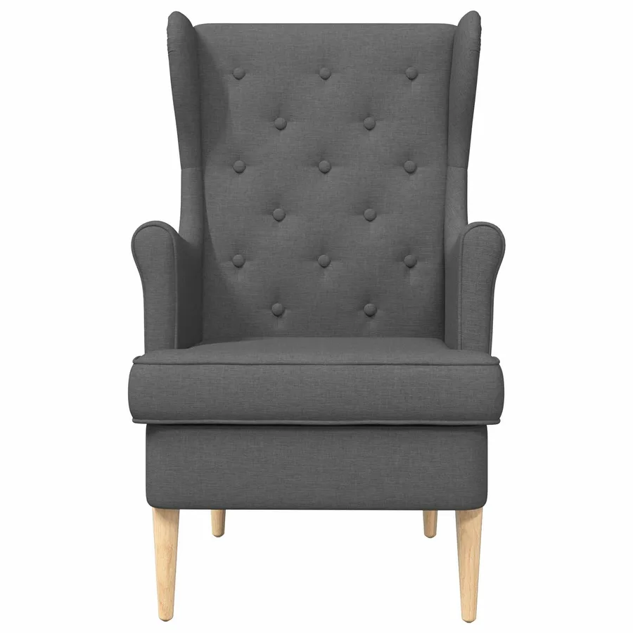 Fauteuil Gris foncé Tissu - 4