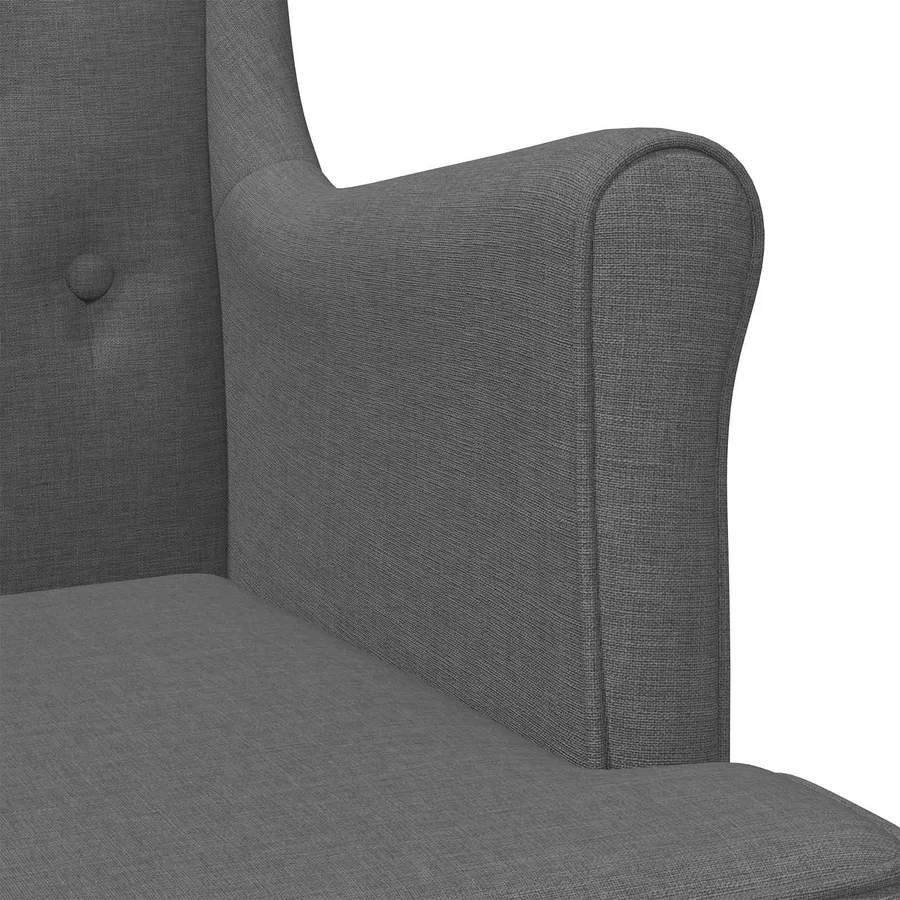 Fauteuil Gris foncé Tissu - 7