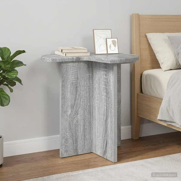 Table d'appoint Sonoma gris Ø 39 x 38 cm Bois d'ingénierie