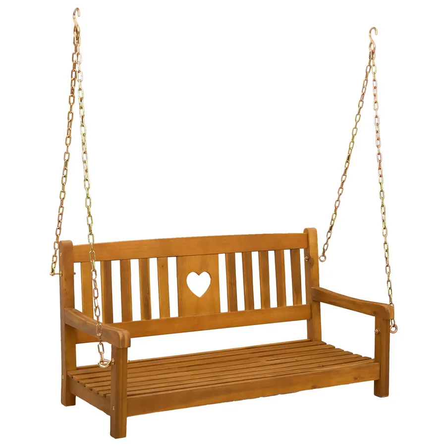 Banc balançoire de jardin Naturel 110 x 56 x 58 cm - 2