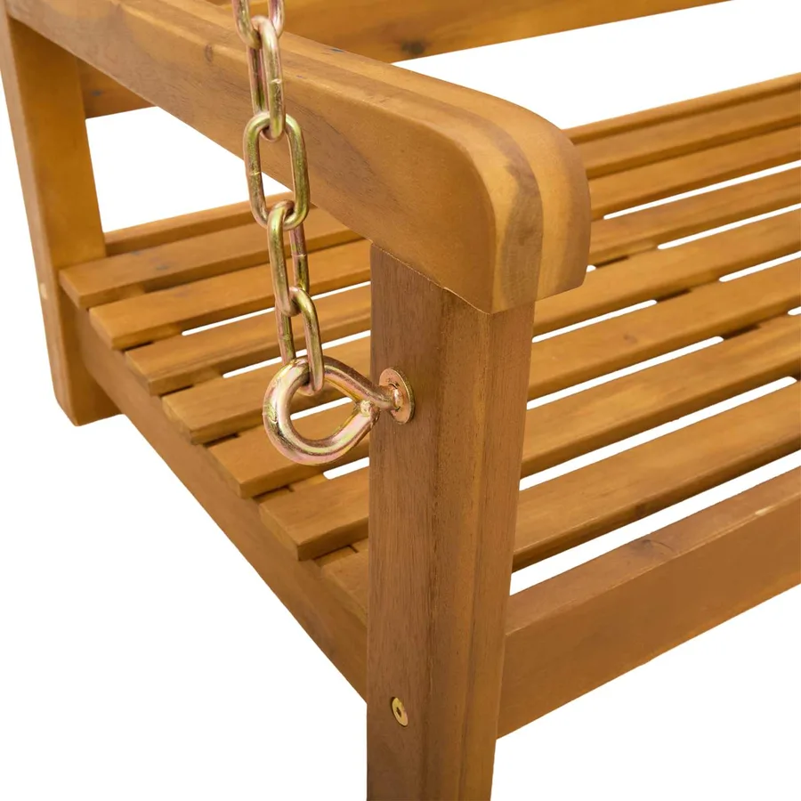 Banc balançoire de jardin Naturel 110 x 56 x 58 cm - 6