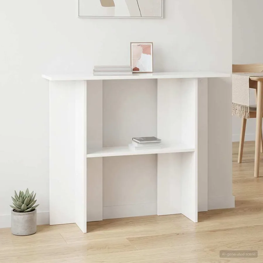 Table console Blanc 100 x 30 x 75 cm Bois d'ingénierie