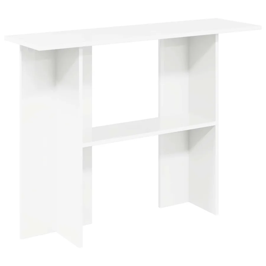 Table console Blanc 100 x 30 x 75 cm Bois d'ingénierie - 2