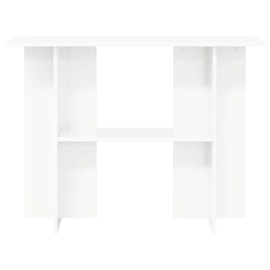 Table console Blanc 100 x 30 x 75 cm Bois d'ingénierie - 5