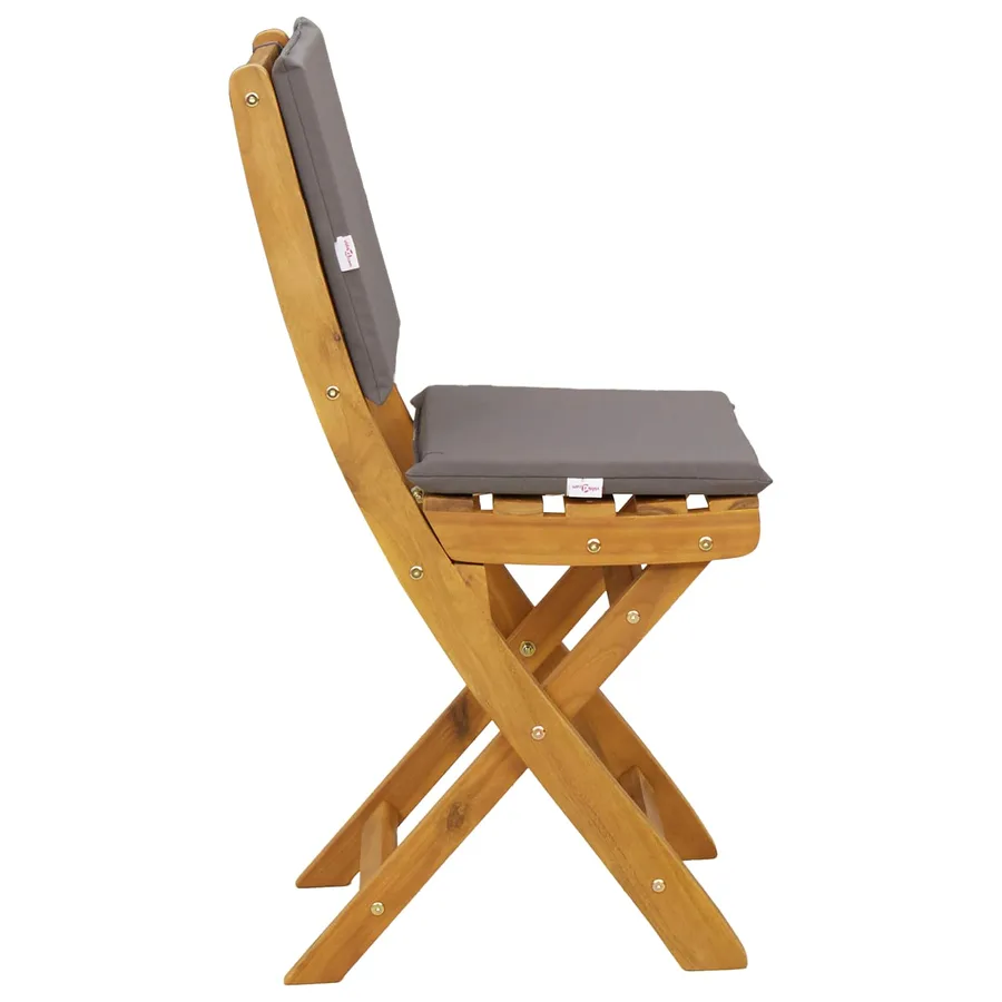Chaises de bistrot d'extérieur 2 pcs Gris foncé - 7