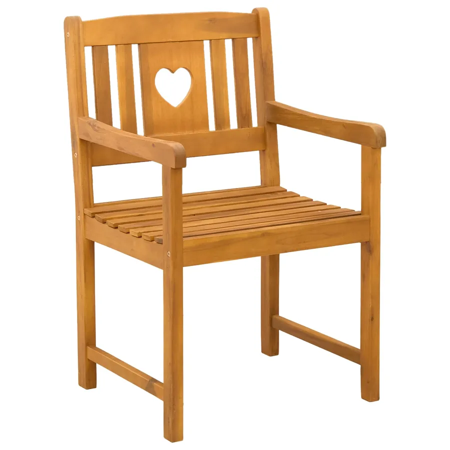 Chaises de jardin 6 pcs Naturel Bois d'Acacia Massif - 3