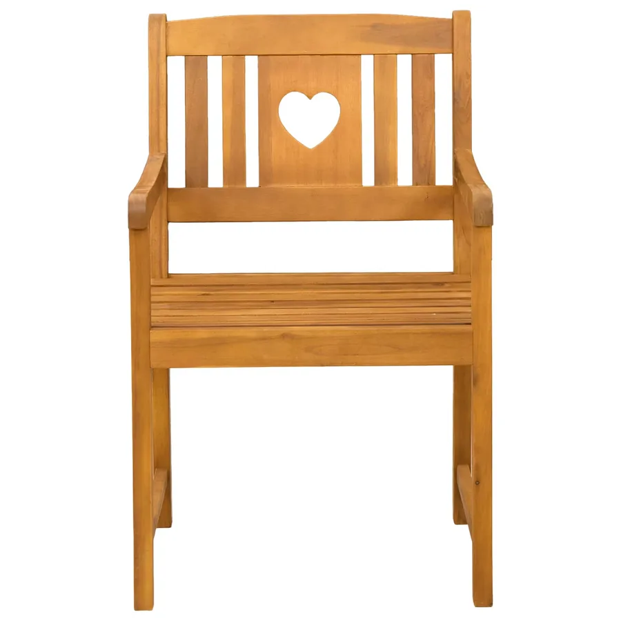 Chaises de jardin 6 pcs Naturel Bois d'Acacia Massif - 4