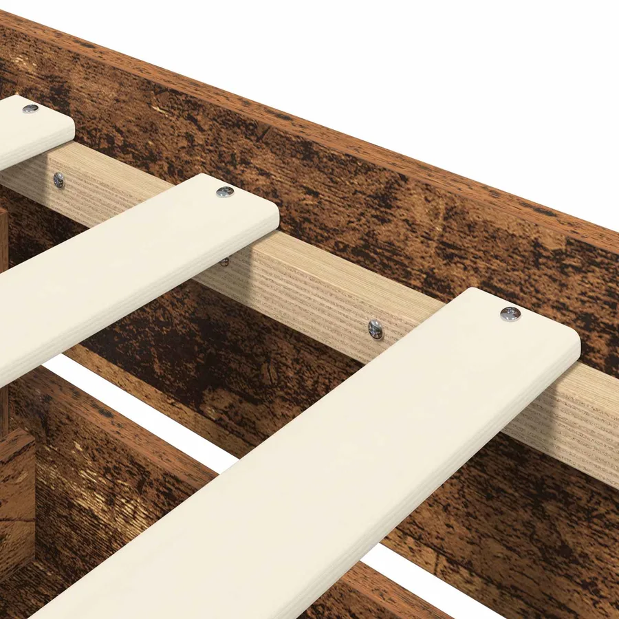 Cadre de lit avec rangement avec tiroir Bois ancien 80 x 200 cm - 6