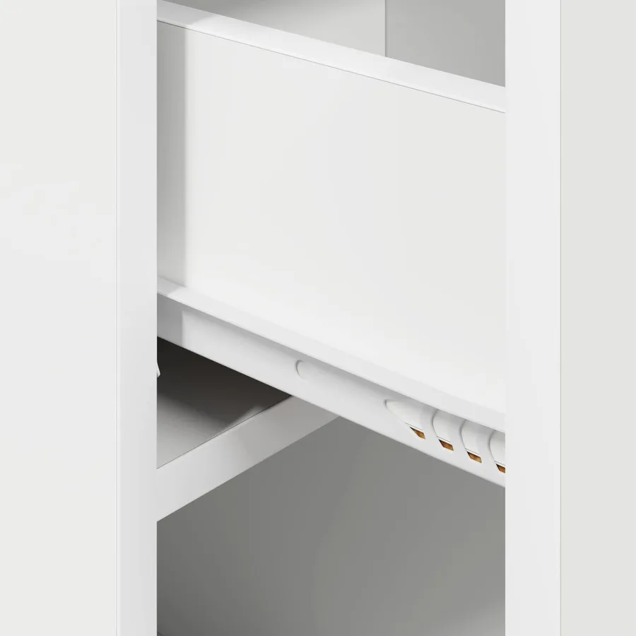Armoire de lit 2 pcs Blanc 29 x 31,5 x 49 cm Bois d'ingénierie - 11