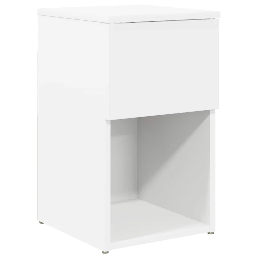 Armoire de lit 2 pcs Blanc 29 x 31,5 x 49 cm Bois d'ingénierie - 5