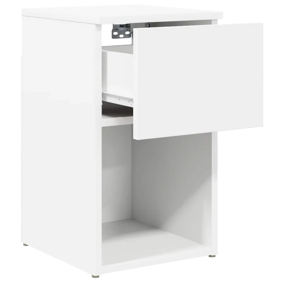 Armoire de lit 2 pcs Blanc 29 x 31,5 x 49 cm Bois d'ingénierie - 6