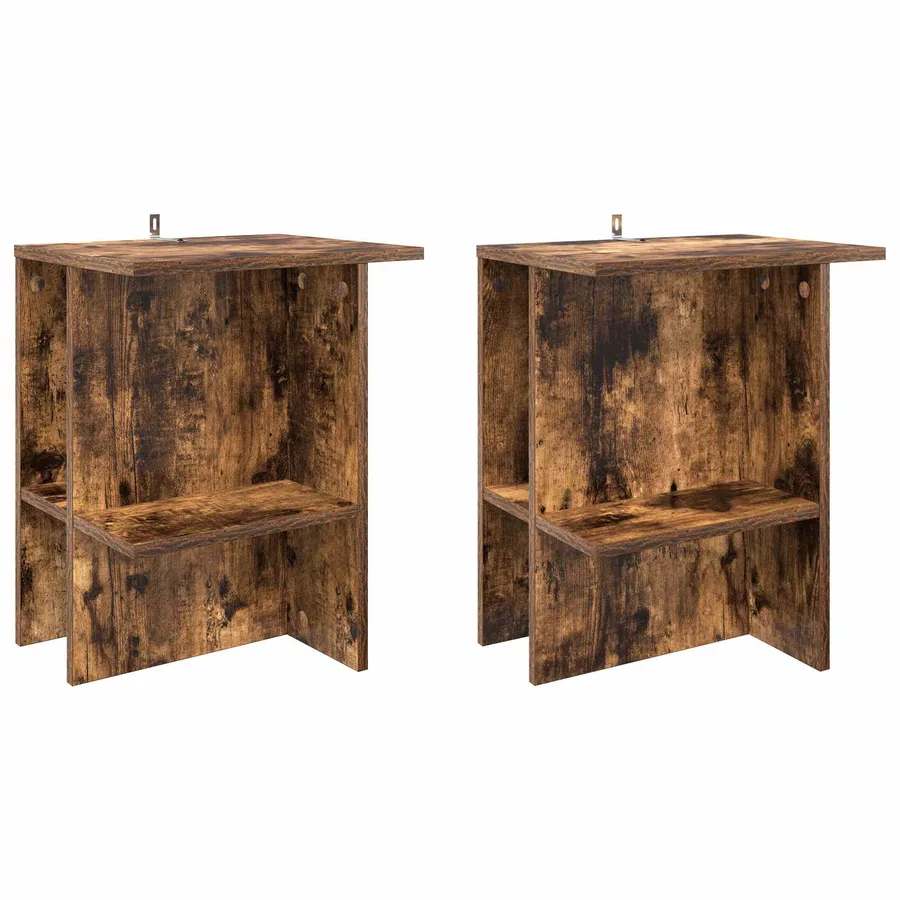 Table basse 2 pcs Chêne fumé 40 x 30 x 49 cm Bois d'ingénierie - 2
