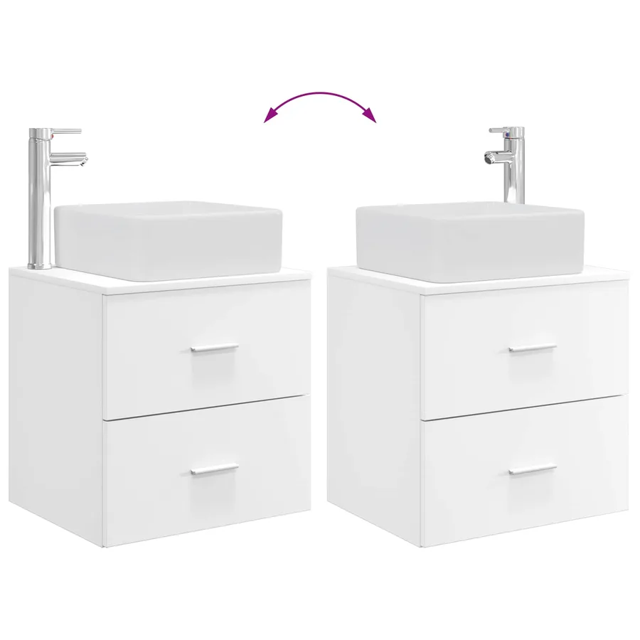 Ensemble de mobilier de salle de bain 4 pcs Blanc - 13