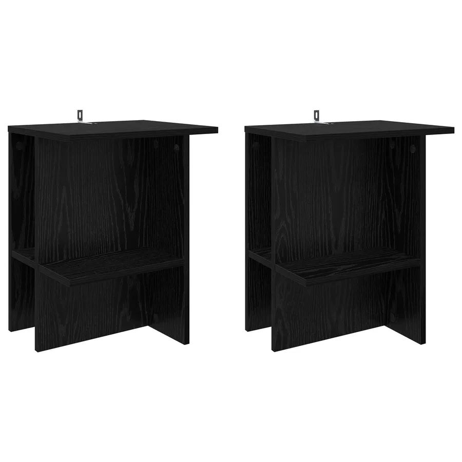 Table basse 2 pcs Chêne noir 40 x 30 x 49 cm Bois d'ingénierie - 2