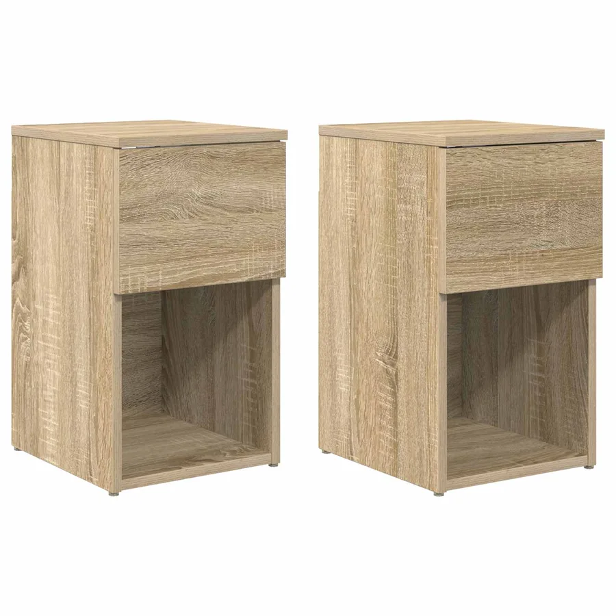 Armoire de lit 2 pcs Chêne Sonoma 29 x 31,5 x 49 cm - 2