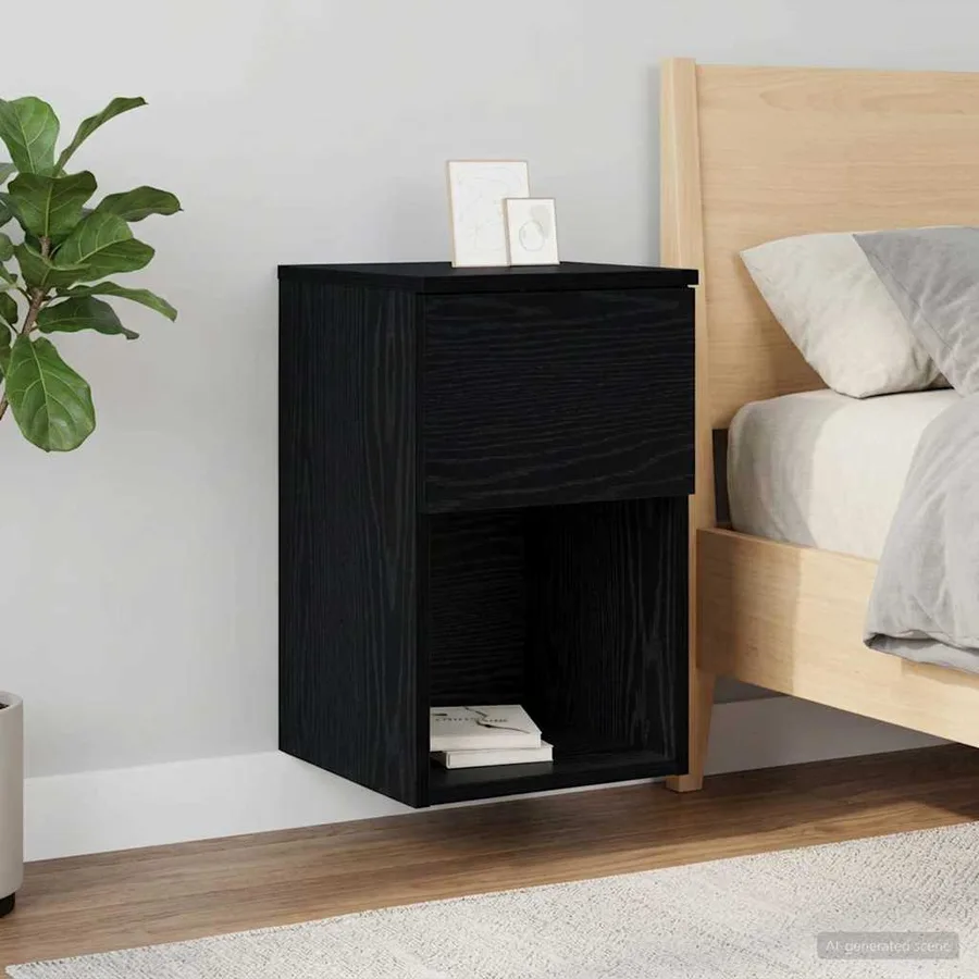 Armoire de lit 2 pcs Chêne noir 29 x 31,5 x 49 cm - 4