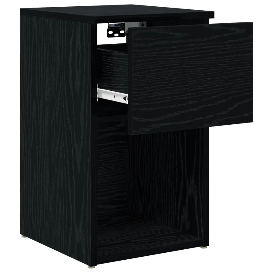 Armoire de lit 2 pcs Chêne noir 29 x 31,5 x 49 cm - 6
