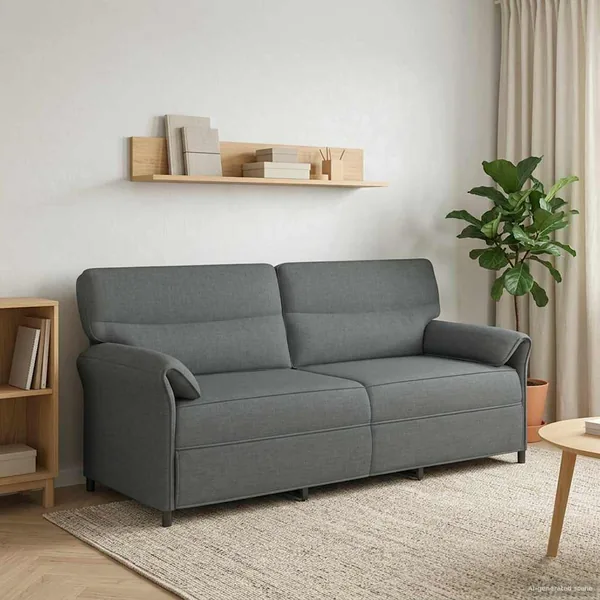 Canapé 100% polyester, cadre en métal, MDF, Contreplaqué