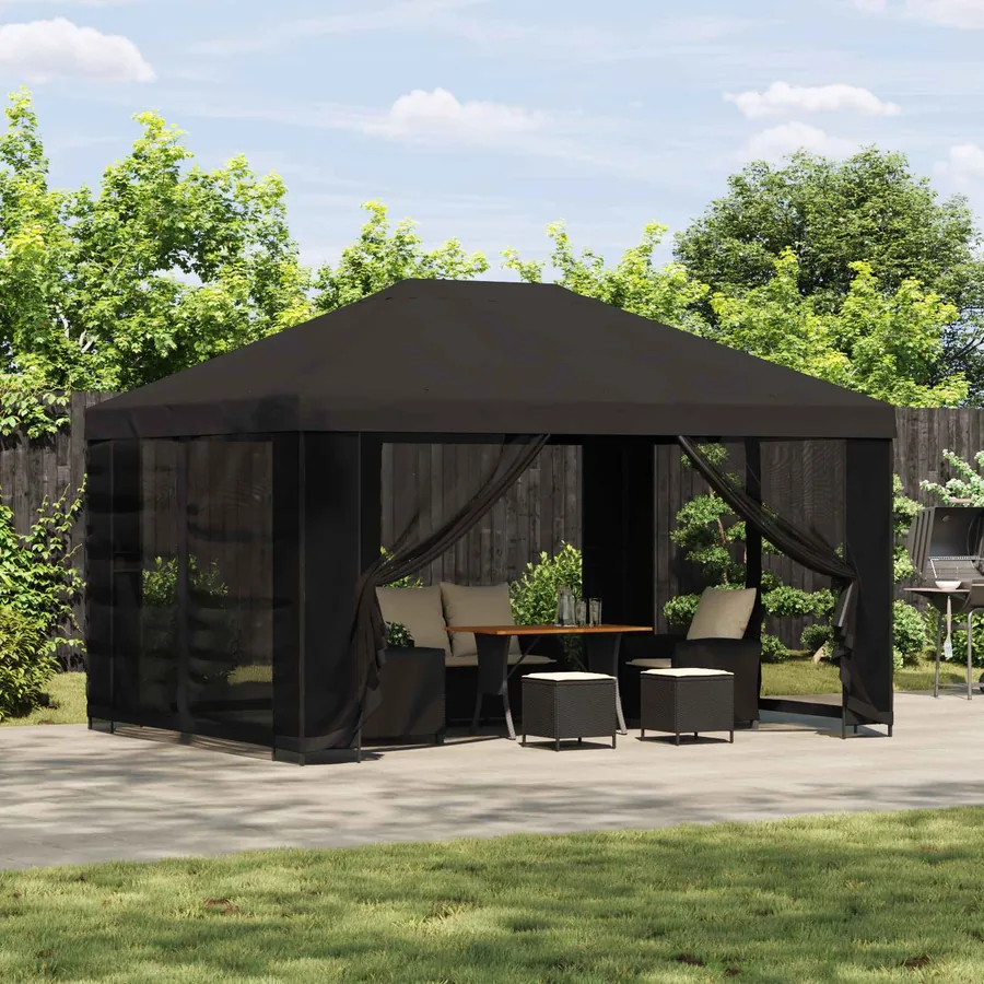Abri de jardin avec parois 4 × 3 m Anthracite