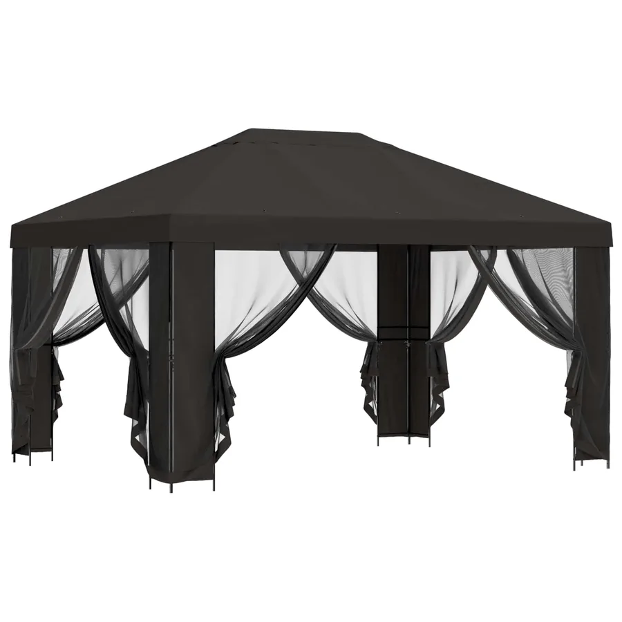 Abri de jardin avec parois 4 × 3 m Anthracite - 4