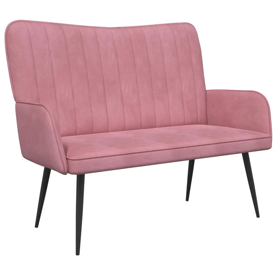Sofa 2 places Rose 115 x 61 x 87 cm Velours - 2