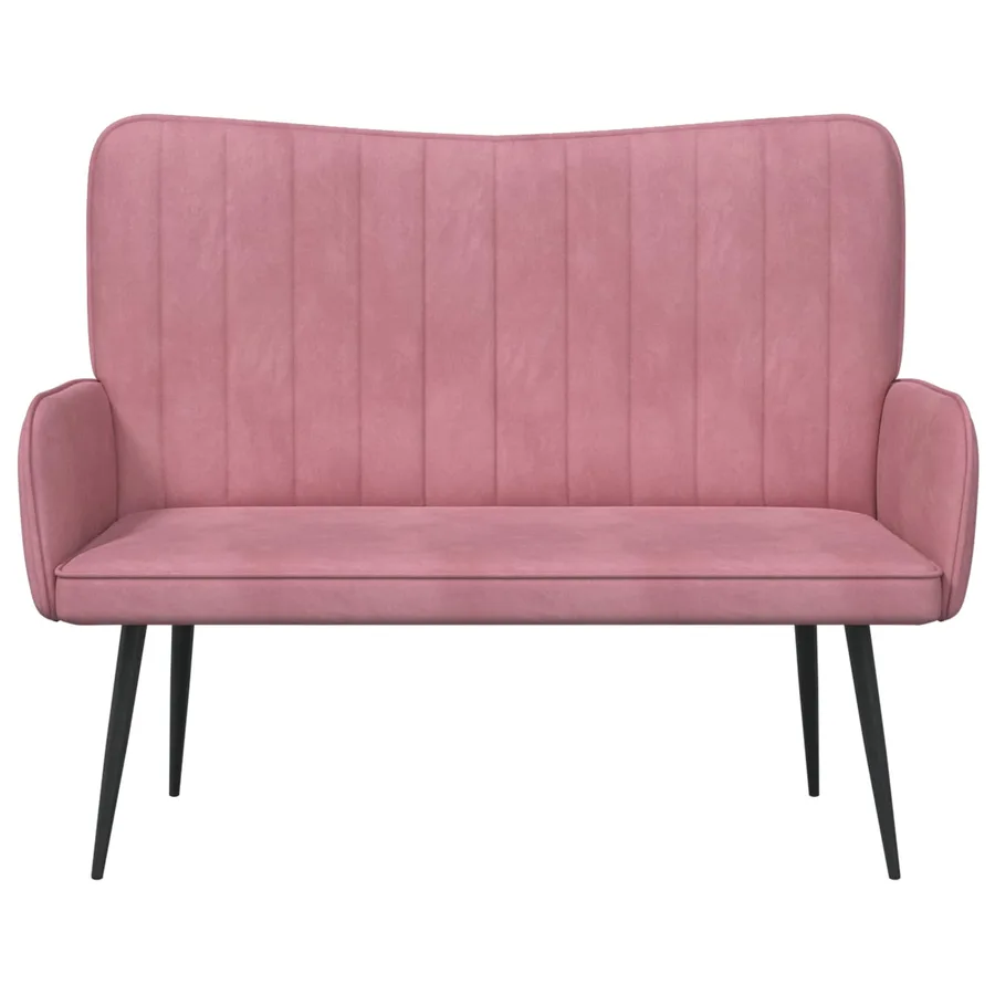Sofa 2 places Rose 115 x 61 x 87 cm Velours - 4