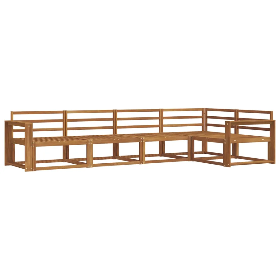 Ensemble de canapés d'extérieur 5 pcs Naturel - 2